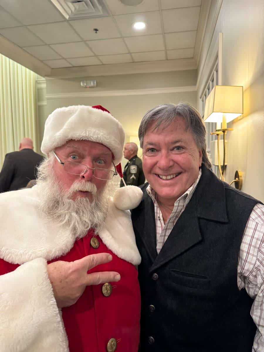 Hunter Nation Founder Keith Mark with a special guest—even Santa Claus was on hand to celebrate Kentucky's sportsmen and informed Mark that Hunter Nation made the "good boy list" for 2025.